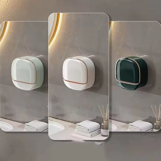 1 Piece Soap Box Free Punching Soap Box Wall-Mounted Household High-Grade Drain Water Storage Bathroom Toilet Soap Shelf